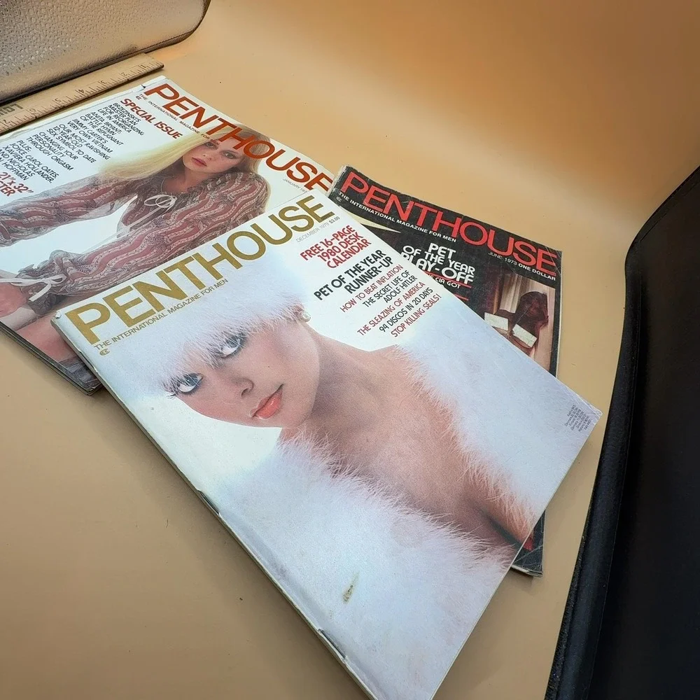 Penthouse Magazine Lot of 3 Vintage Issues January 1978 December 1979 June 1973
